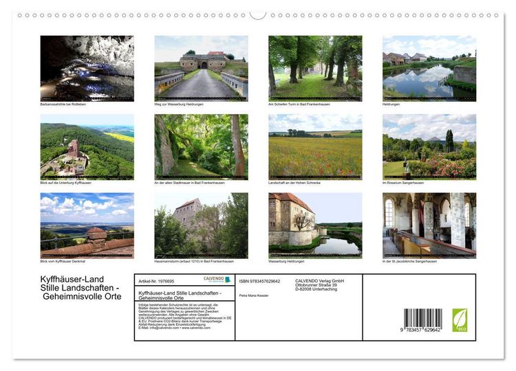Produktbild: Kyffh&auml;user-Land Stille Landschaften - Geheimnisvolle Orte (Wandkalender 2026 DIN A2 quer), CALVENDO Monatskalender