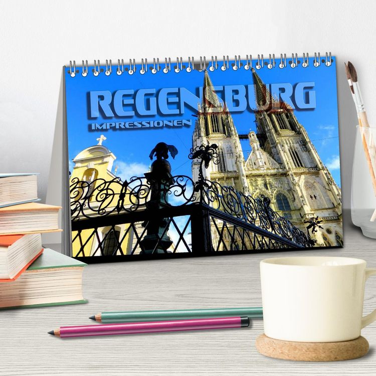 Produktbild: REGENSBURG - Impressionen (Tischkalender 2026 DIN A5 quer), CALVENDO Monatskalender