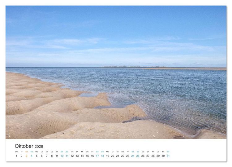 Produktbild: Amrum: Natur und Freiheit (Tischkalender 2026 DIN A5 quer), CALVENDO Monatskalender