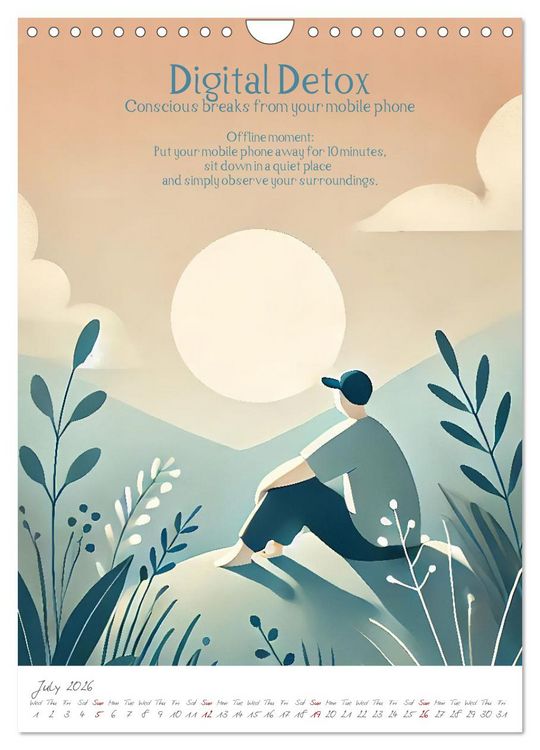 Produktbild: The anti-stress path - Monthly inspirations for more balance (Wall Calendar 2026 DIN A4 portrait), CALVENDO 12 Month Wall Calendar