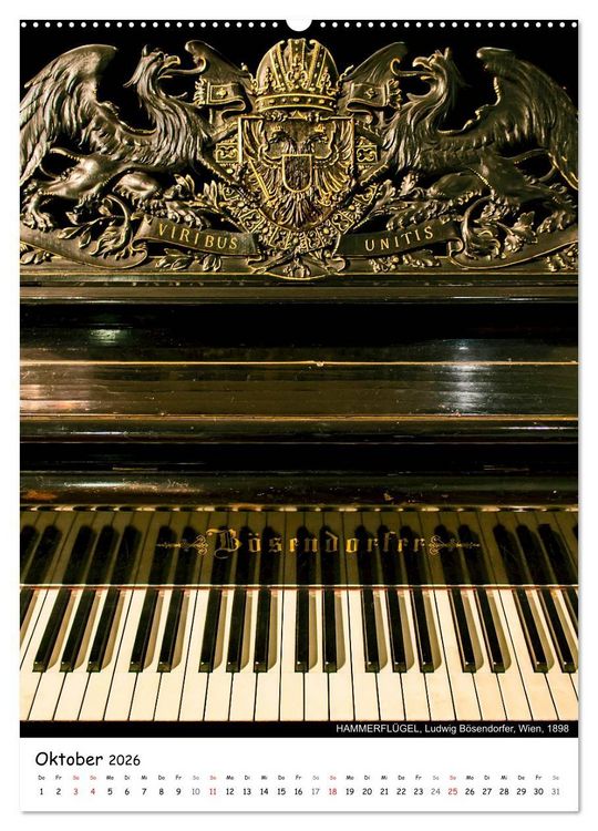 Produktbild: Historische Musikinstrumente (hochwertiger Premium Wandkalender 2026 DIN A2 hoch), Kunstdruck in Hochglanz