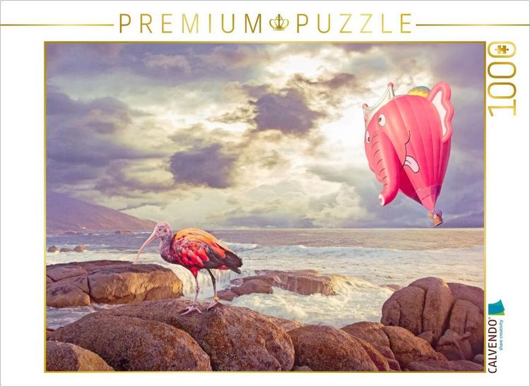 Produktbild: CALVENDO Puzzle Hei&szlig;luftballon und Ibis | 1000 Teile Lege-Gr&ouml;&szlig;e 64x48cm Foto-Puzzle f&uuml;r gl&uuml;ckliche Stunden