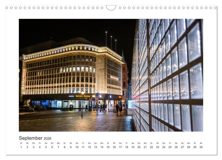 Produktbild: Leipzig bei Nacht (Wandkalender 2026 DIN A3 quer), CALVENDO Monatskalender