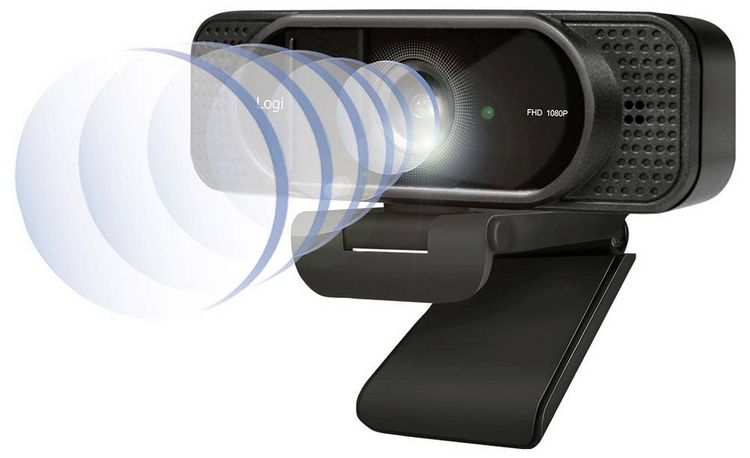 Produktbild: LogiLink UA0381 Full HD-Webcam Klemm-Halterung, Mikrofon