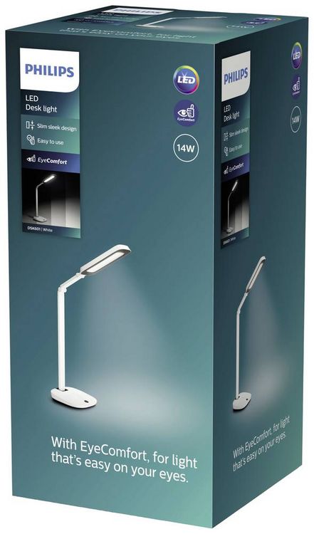 Produktbild: Philips LED RobotPlus DSK601 RD 8719514430815 LED-Schreibtischleuchte LED 14W Wei&szlig;