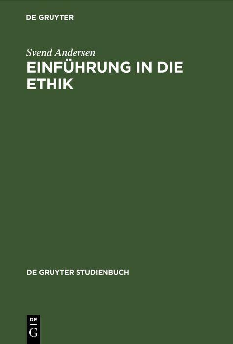 Produktbild: Einf&uuml;hrung in die Ethik