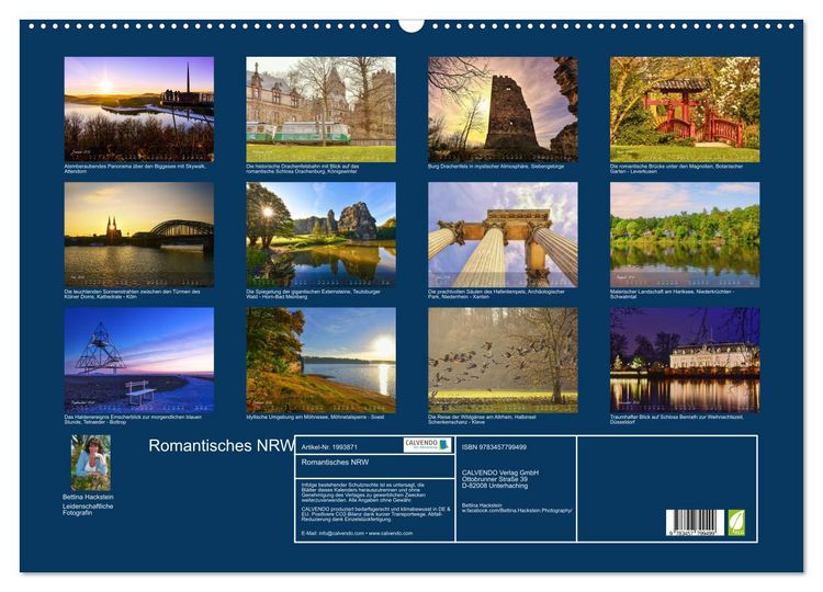 Produktbild: Romantisches NRW (Wandkalender 2026 DIN A2 quer), CALVENDO Monatskalender