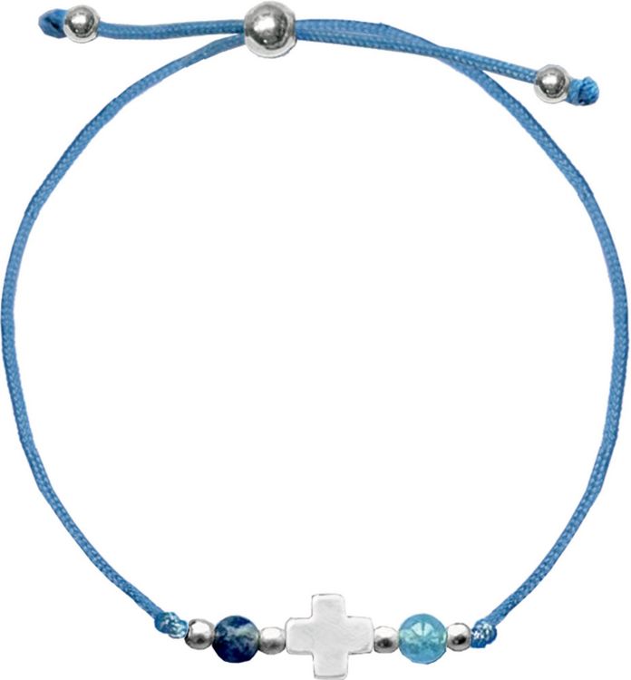 Produktbild: Armband - Perlenarmband mit Kreuzanh&auml;nger