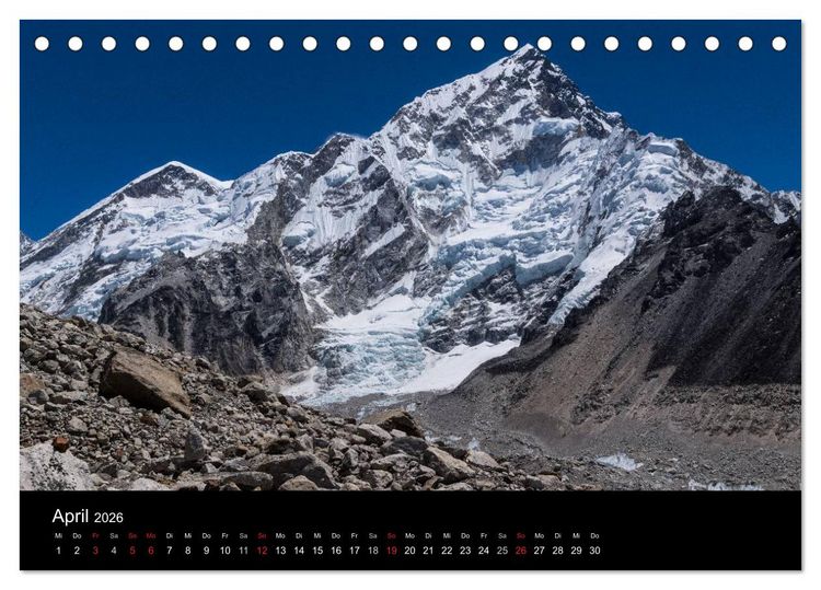 Produktbild: Everest-Nationalpark (Tischkalender 2026 DIN A5 quer), CALVENDO Monatskalender