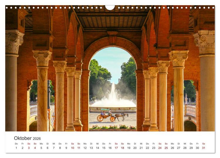 Produktbild: Sevilla - Atemberaubende Architektur (Wandkalender 2026 DIN A3 quer), CALVENDO Monatskalender