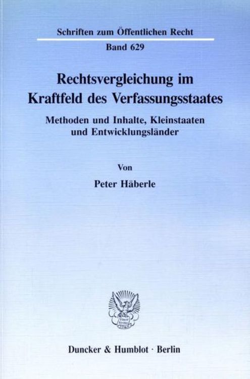 Produktbild: Rechtsvergleichung im Kraftfeld des Verfassungsstaates.