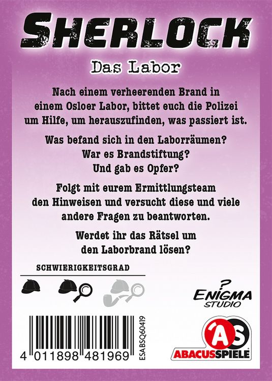 Produktbild: Sherlock - Das Labor (Spiel)
