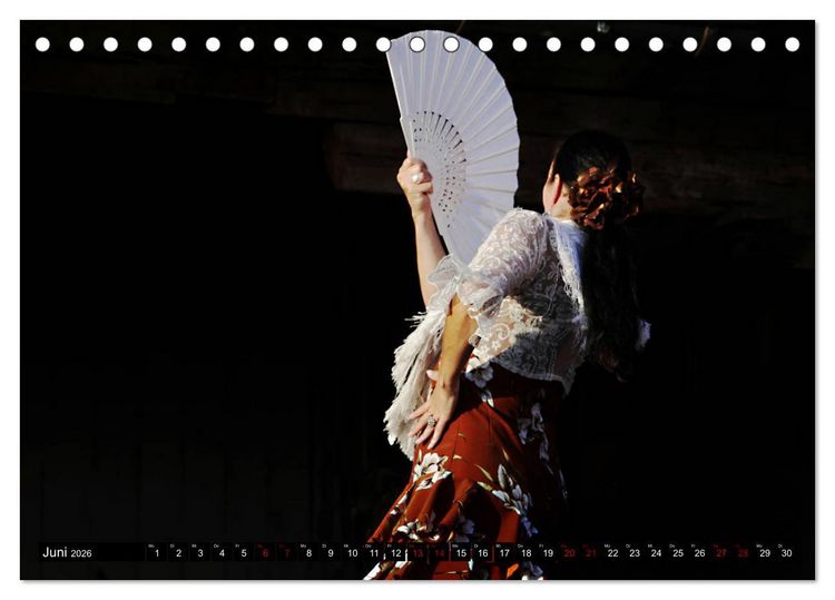 Produktbild: Flamenco. Spanischer Tanz (Tischkalender 2026 DIN A5 quer), CALVENDO Monatskalender