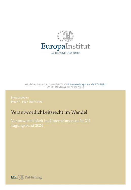 Bild vom Artikel Verantwortlichkeitsrecht im Wandel vom Autor Rolf Sethe