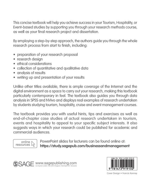Produktbild: Research Methods in Tourism, Hospitality and Events Management