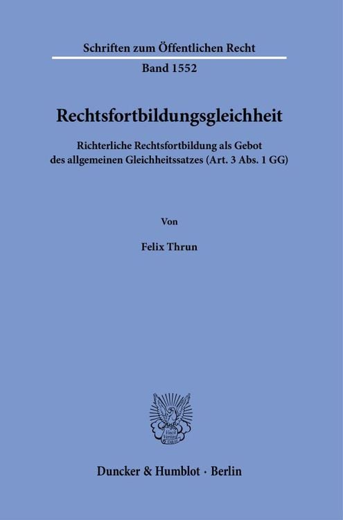 Produktbild: Rechtsfortbildungsgleichheit