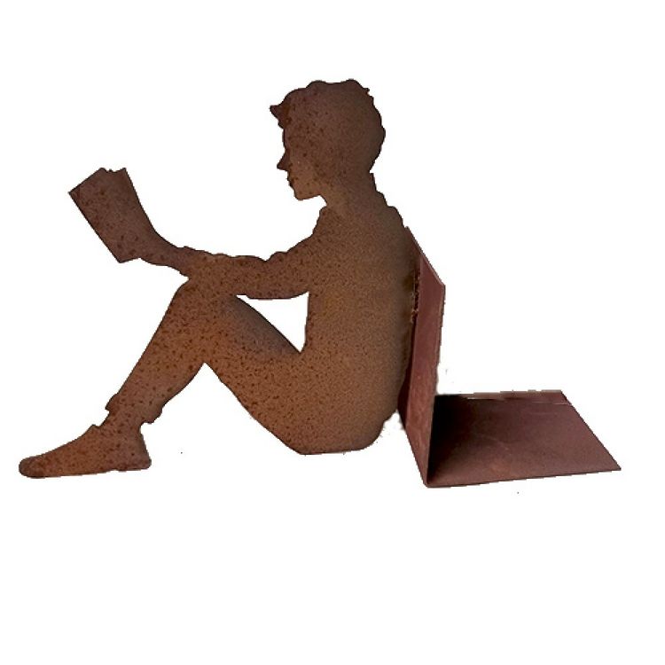 Produktbild: Rost Buchstuetze Mann 27x17cm