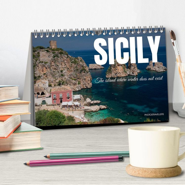 Produktbild: Sicily - The island where winter does not exist (Desk Calendar 2026 DIN A5 landscape), CALVENDO 12 Month DeskCalendar