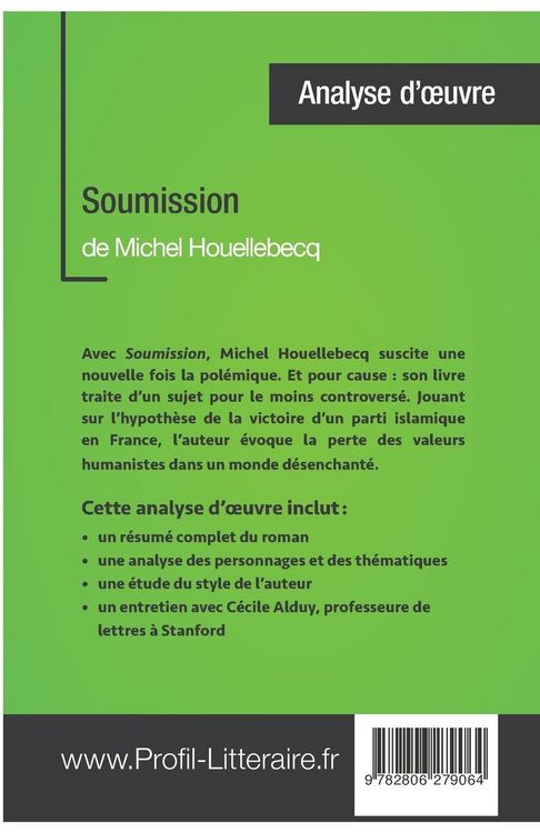 Produktbild: Soumission de Michel Houellebecq (Analyse approfondie)
