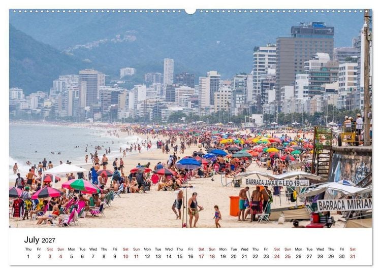 Produktbild: RIO DE JANEIRO Contrasts. Colors. Light. (Wall Calendar 2027 DIN A2 landscape), CALVENDO 12 Month Wall Calendar