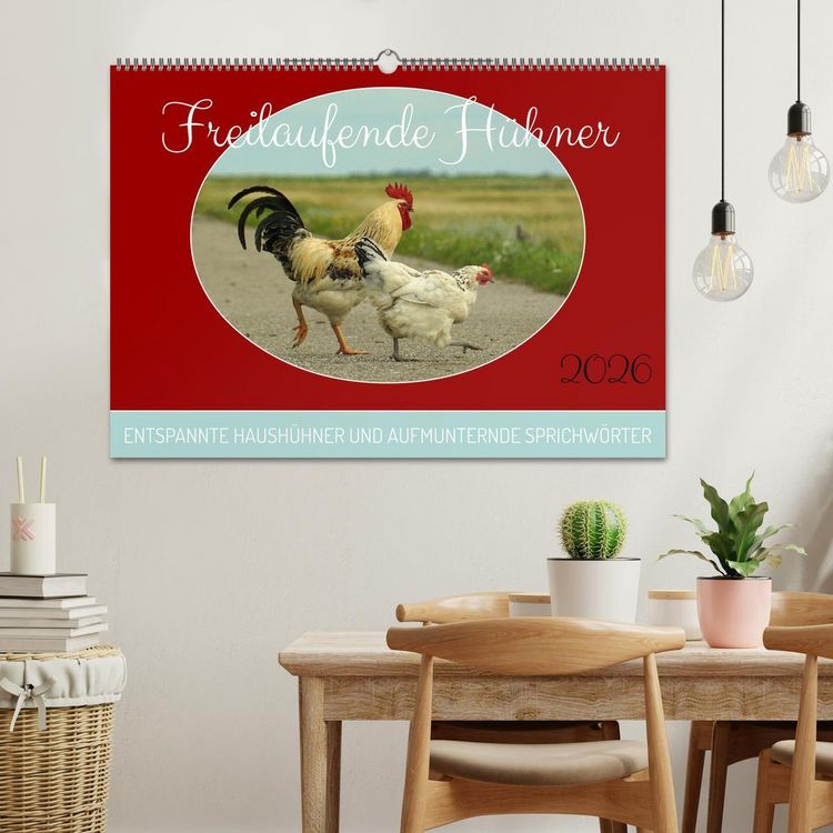 Produktbild: Freilaufende H&uuml;hner (Wandkalender 2026 DIN A2 quer), CALVENDO Monatskalender