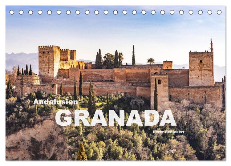 Produktbild: Andalusien - Granada (Tischkalender 2026 DIN A5 quer), CALVENDO Monatskalender