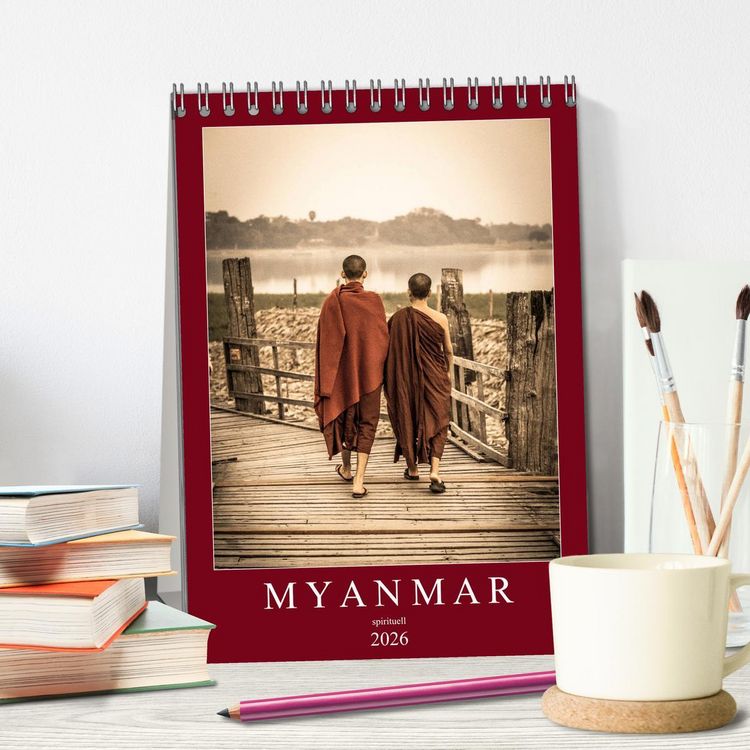 Produktbild: MYANMAR SPIRITUELL 2026 (Tischkalender 2026 DIN A5 hoch), CALVENDO Monatskalender