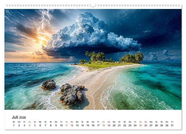 Produktbild: Inseln der Sehnsucht - Versteckte Paradiese (Wandkalender 2026 DIN A2 quer), CALVENDO Monatskalender