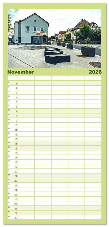 Produktbild: Familienplaner 2026 - Bad Staffelstein - Gottesgarten am Obermain mit 5 Spalten (Wandkalender, 21 x 45 cm) CALVENDO