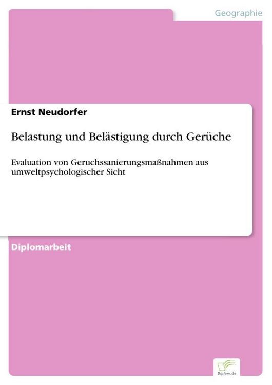 Produktbild: Belastung und Bel&auml;stigung durch Ger&uuml;che