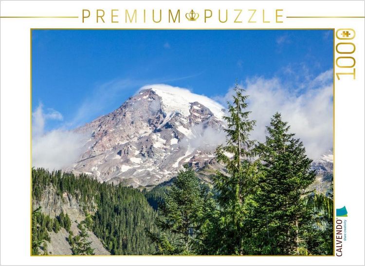 Produktbild: CALVENDO Puzzle Markanter Mount Rainier | 1000 Teile Lege-Gr&ouml;&szlig;e 64x48cm Foto-Puzzle f&uuml;r gl&uuml;ckliche Stunden