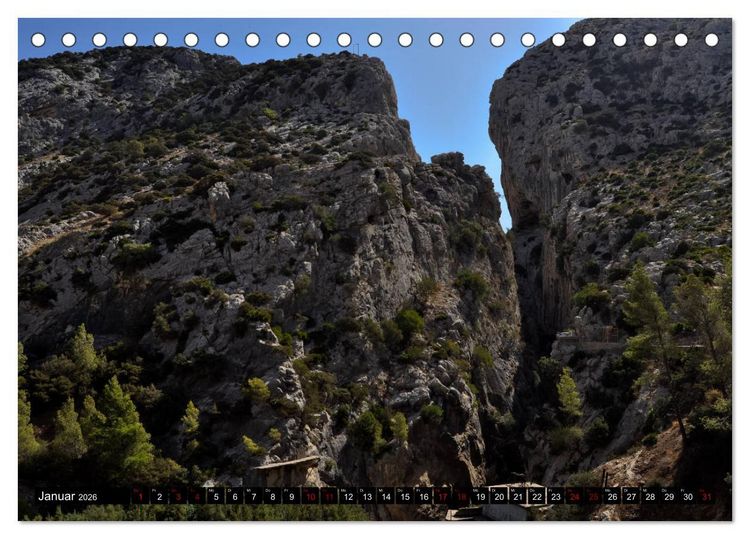 Produktbild: El Caminito del Rey (Tischkalender 2026 DIN A5 quer), CALVENDO Monatskalender