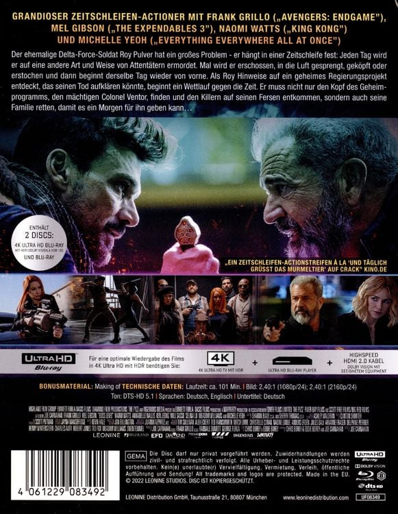 Produktbild: Boss Level - Mediabook - Limited Edtion (+ Blu-ray 2D)