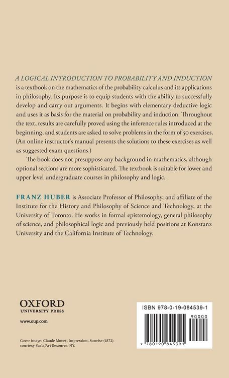 Produktbild: A Logical Introduction to Probability and Induction