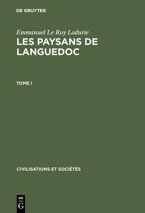 Produktbild: Emmanuel Le Roy Ladurie: Les paysans de Languedoc. Tome I