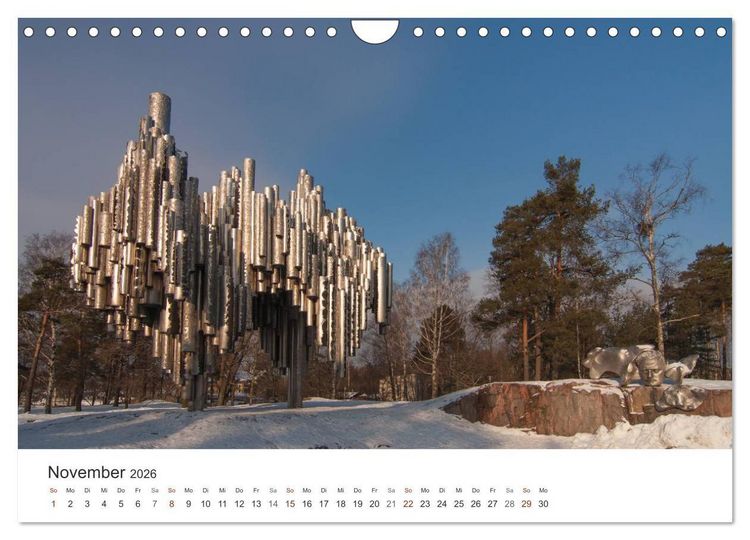 Produktbild: Helsinki - Hauptstadt am Finnischen Meerbusen (Wandkalender 2026 DIN A4 quer), CALVENDO Monatskalender