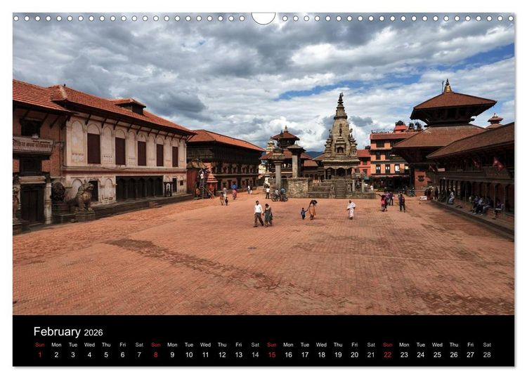 Produktbild: Monuments of Nepal 2026 (Wall Calendar 2026 DIN A3 landscape), CALVENDO 12 Month Wall Calendar