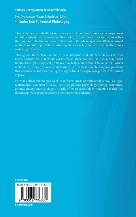 Produktbild: Introduction to Formal Philosophy