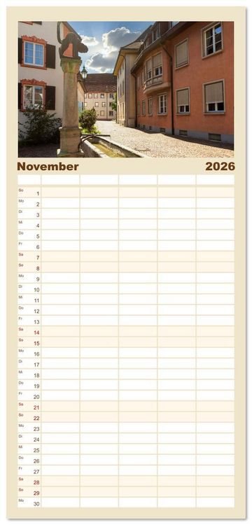 Produktbild: Familienplaner 2026 - Bad S&auml;ckingen - Charmantes St&auml;dtchen am Rhein mit 5 Spalten (Wandkalender, 21 x 45 cm) CALVENDO
