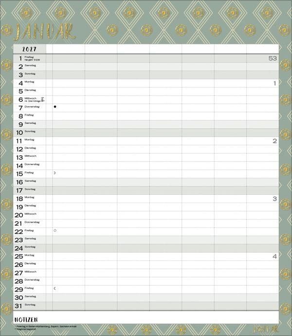 Produktbild: Multiplaner - Time for glamour 2027