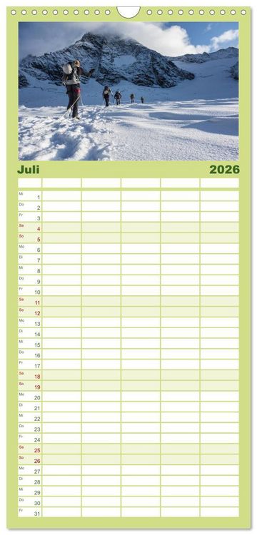 Produktbild: Familienplaner 2026 - Climbing Solutions - Bergsport weltweit mit 5 Spalten (Wandkalender, 21 x 45 cm) CALVENDO