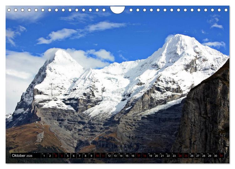 Produktbild: Eiger, M&ouml;nch und Jungfrau 2026 (Wandkalender 2026 DIN A4 quer), CALVENDO Monatskalender