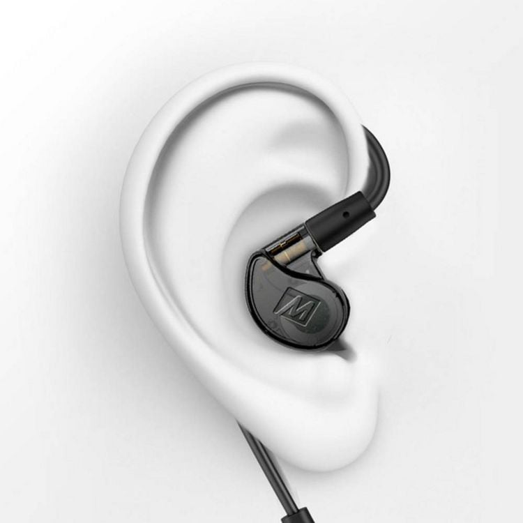 Produktbild: MEE audio M6 PRO In Ear Kopfh&ouml;rer kabelgebunden Schwarz Headset, Schwei&szlig;resistent