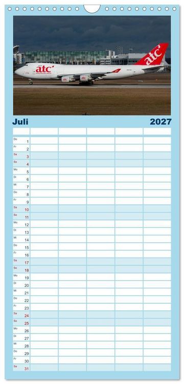Produktbild: Familienplaner 2027 - Flieger von Boeing mit 5 Spalten (Wandkalender, 21 x 45 cm) CALVENDO