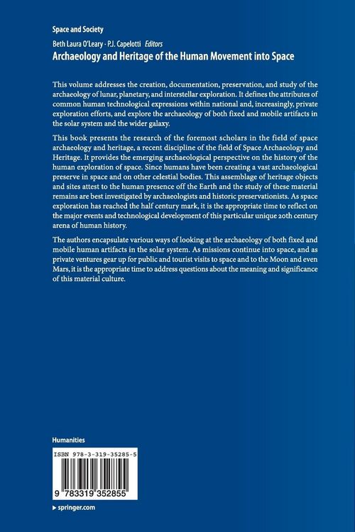 Produktbild: Archaeology and Heritage of the Human Movement into Space