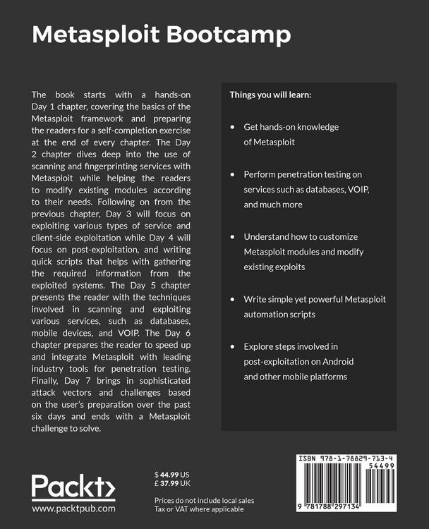 Produktbild: Metasploit Bootcamp