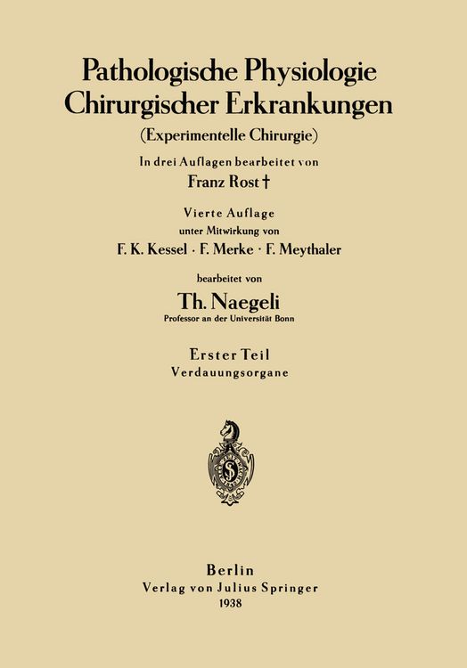 Produktbild: Pathologische Physiologie Chirurgischer Erkrankungen