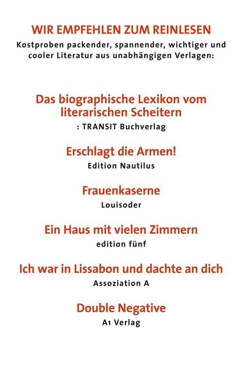 Produktbild: Wir empfehlen zum Reinlesen unsere Spitzentitel Herbst 2015