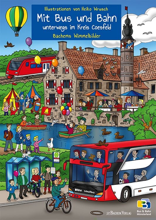 Produktbild: Mit Bus und Bahn unterwegs im Kreis Coesfeld - liebevoll illustriert von Heiko Wrusch