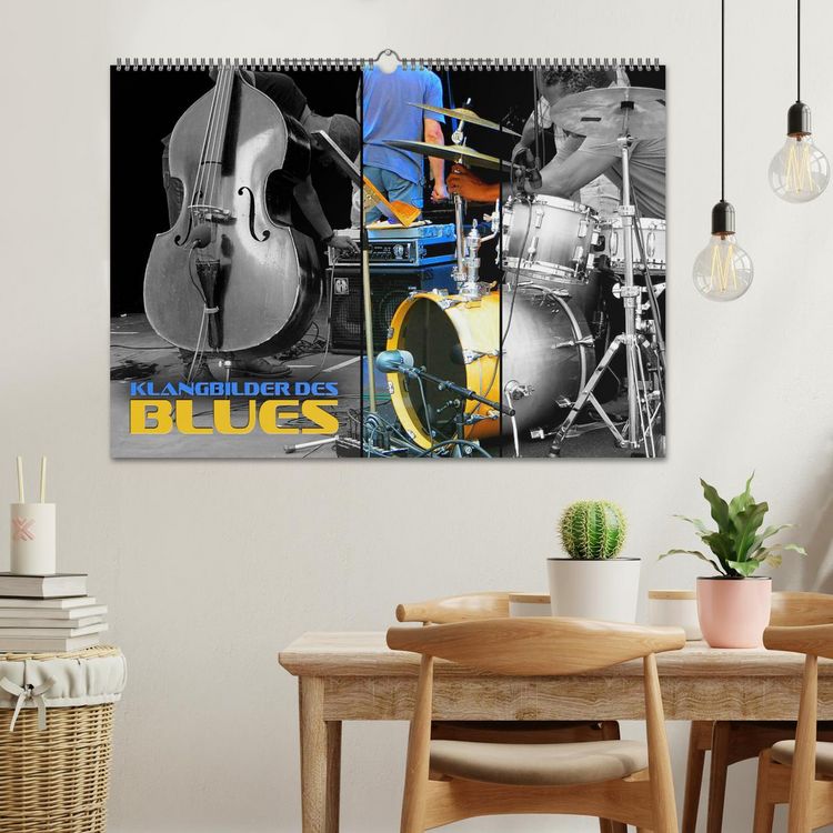 Produktbild: Klangbilder des Blues (Wandkalender 2026 DIN A2 quer), CALVENDO Monatskalender